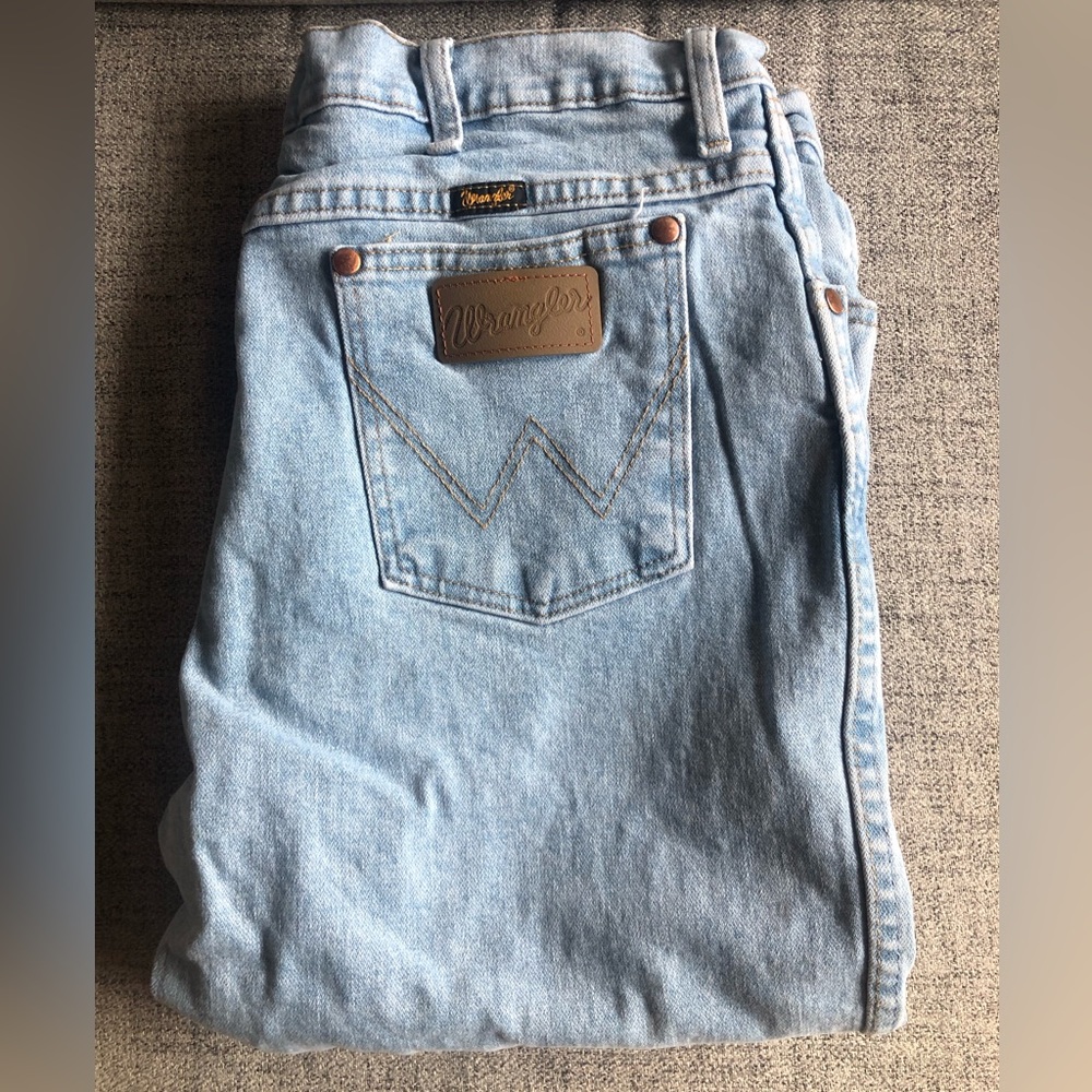 NEW Wrangler Cowboy Cut Whitewash Jeans 34x30